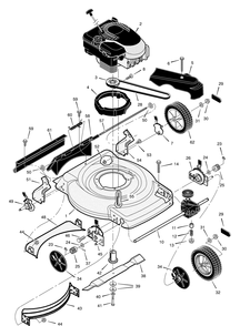 Mower Housing Assembly Diagram and Parts List for 228511X8E 2004 Briggs and Stratton Lawn Mower
